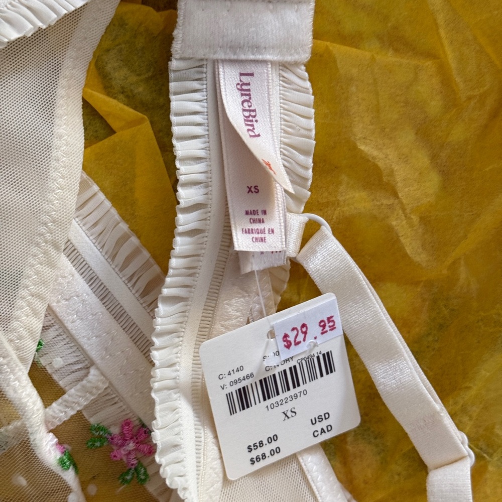 LyreBird Embroidered Bralette — Ditsy Floral - Picture 6 of 8